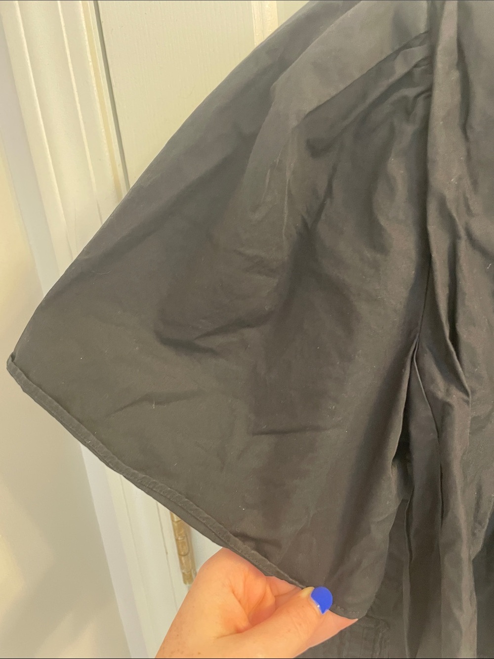Mare Mare Puff Sleeved Black Cotton Blouse - Picture 5 of 13